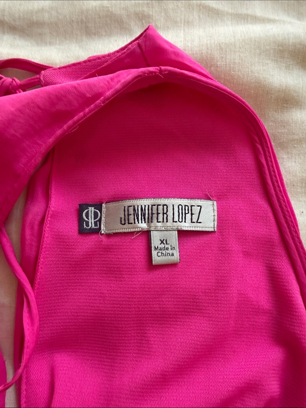 Jennifer Lopez Sleeveless Hot Pink Maxi Dress, size XL. NWOT perfect cute belt. - Picture 11 of 12